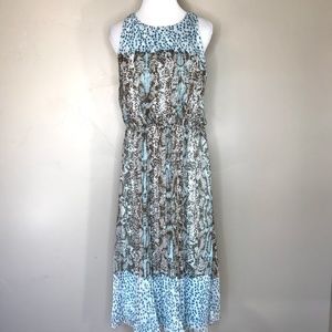 Vince Camuto Mixed Media Print Sleeveless Dress